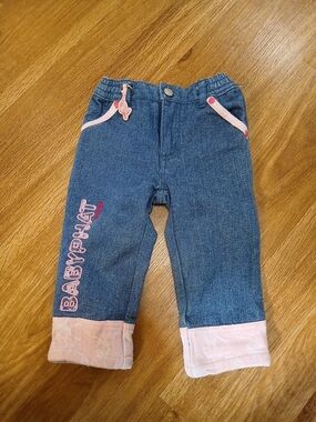 Baby Phat Denim Pants with Pink Trim